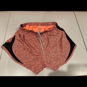 Nike Dri-fit running shorts Womens M Coral/black